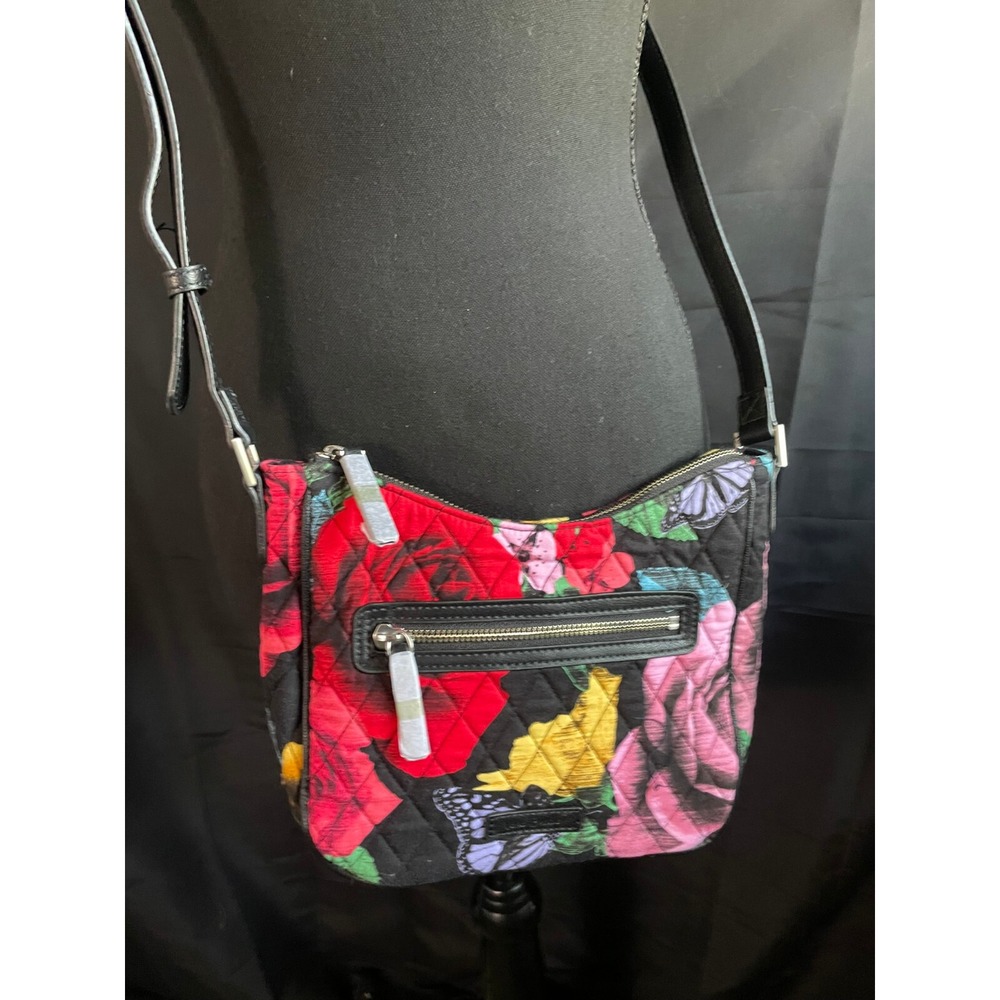 VERA BRADLEY Mini Vivian Crossbody Bag Quilted Floral Print Lightweight Purse